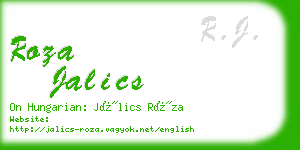 roza jalics business card